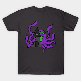 Large monster eating chapel T-Shirt